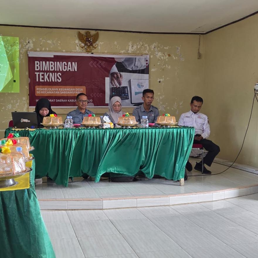 Bimtek Pengelolaan Keuangan Desa di Aula Pertemuan Kantor Desa Pasaka